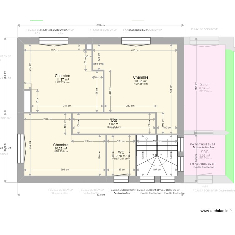 ML24005004. Plan de 17 pièces et 103 m2