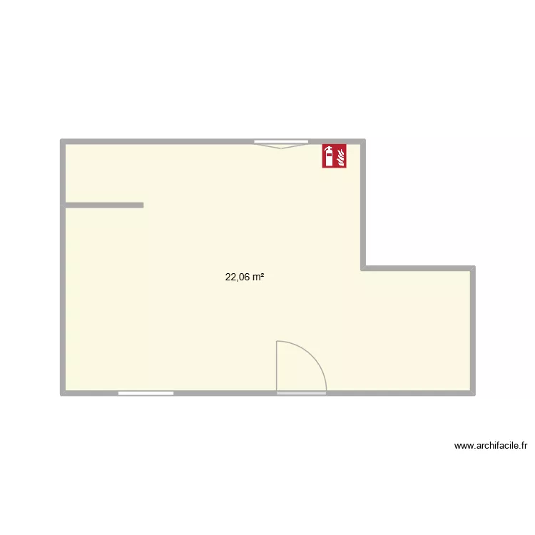 Garage. Plan de 1 pièce et 22 m²