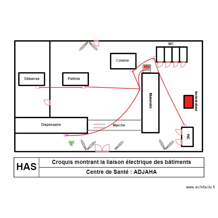 PLAN MASSE CS ADJAHA. Plan de 0 pièce et 0 m2