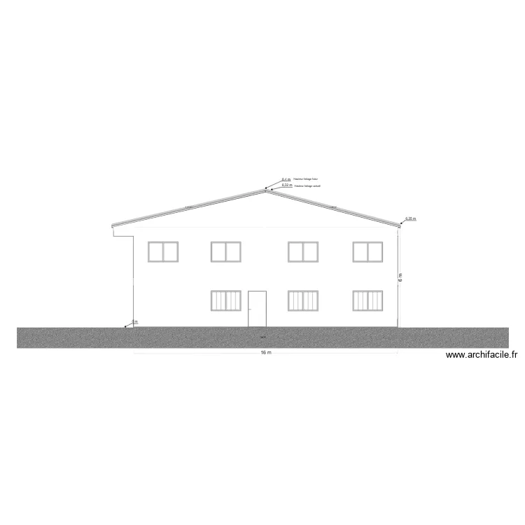 Façade EST. Plan de Façade EST. Plan de