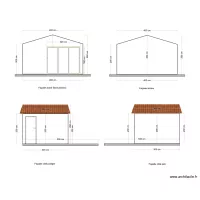 Fa&ccedil;ades abri de jardin pour mise en situation