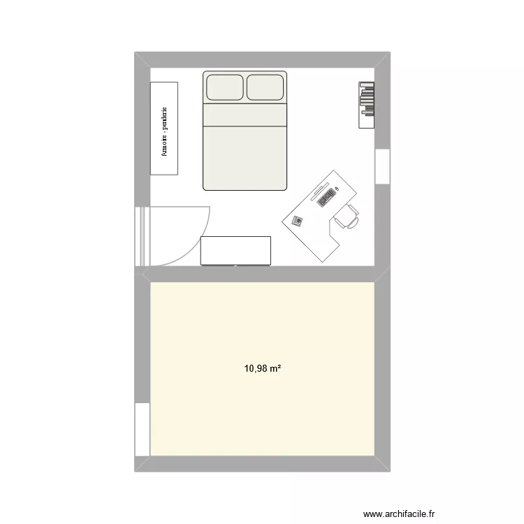 Falguiere. Plan de 1 et 11 m² Falguiere. Plan de 1 et 11 m²