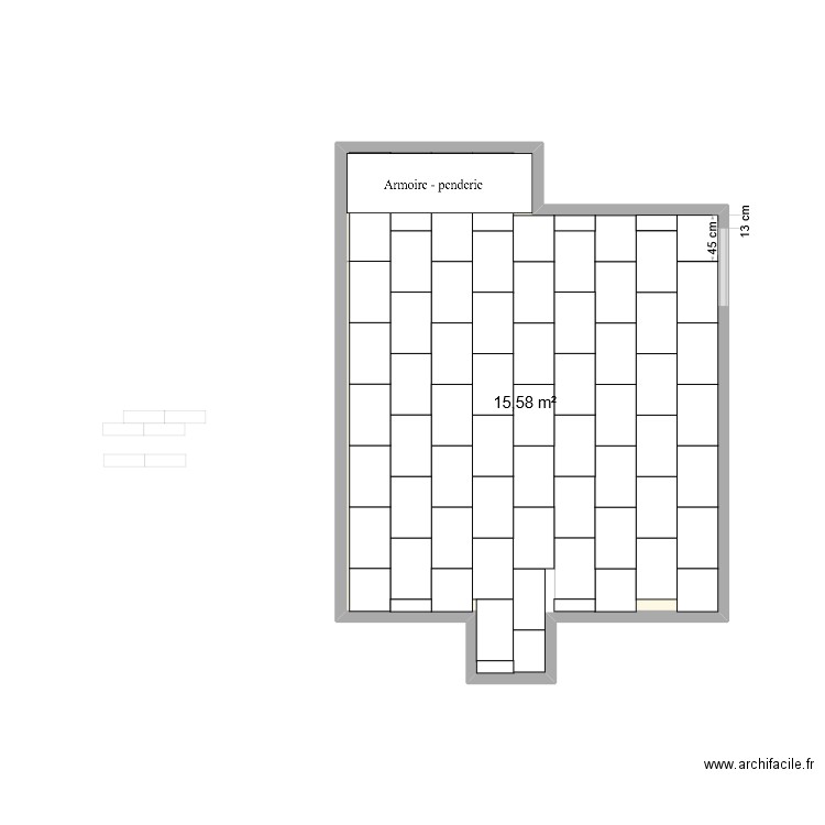 CH 2 Calepinage. Plan de 1 pièce et 16 m2