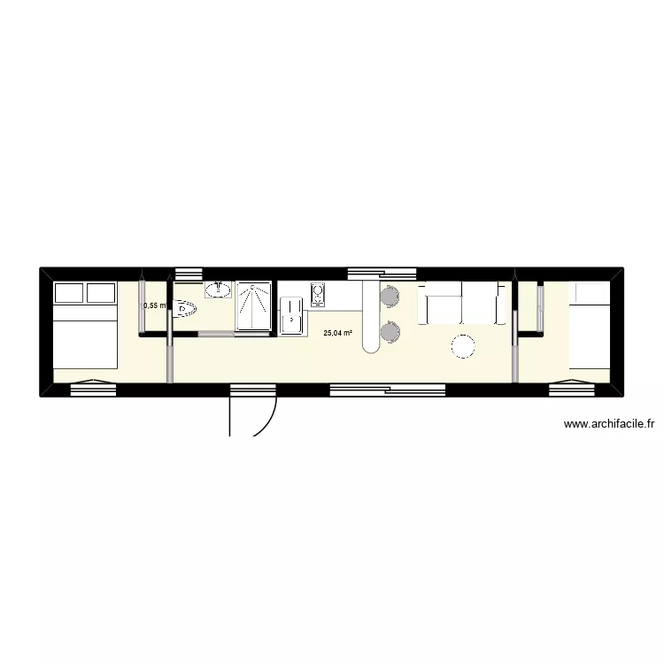container 2 chambres. Plan de container 2 chambres. Plan de