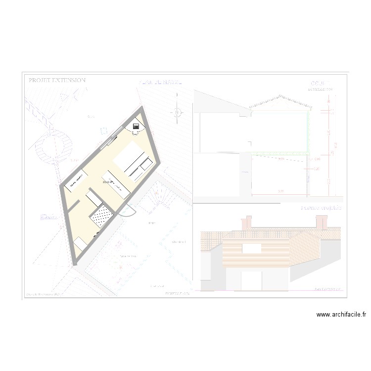 Plan réel ?. Plan de 1 pièce et 23 m2