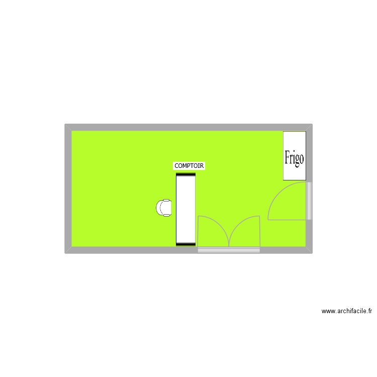 shop ngalagne 2. Plan de 1 pièce et 6 m2