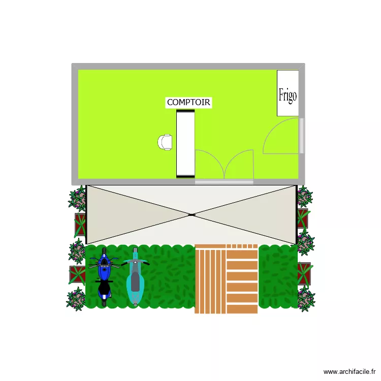 shop ngalagne 2. Plan de 1 pièce et 6 m²