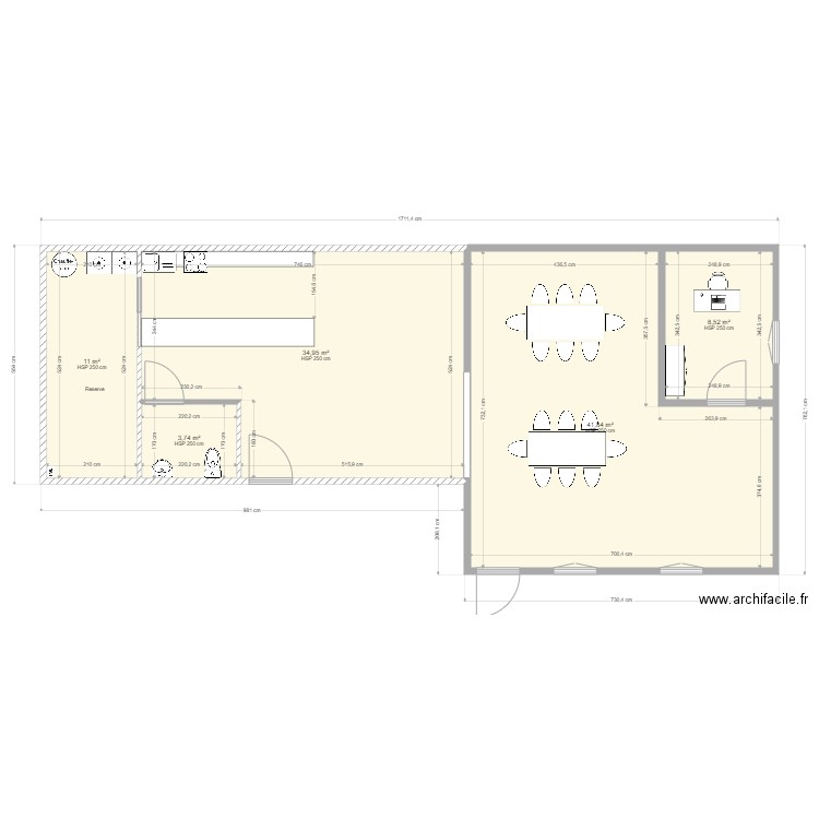 Salle doutre actuel demande. Plan de 5 pièces et 100 m2