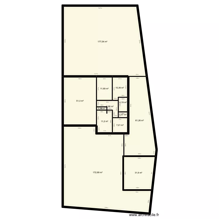 Galinou vrai terrain v1. Plan de 13 et 549 m² Galinou vrai terrain v1. Plan de 13 et 549 m²