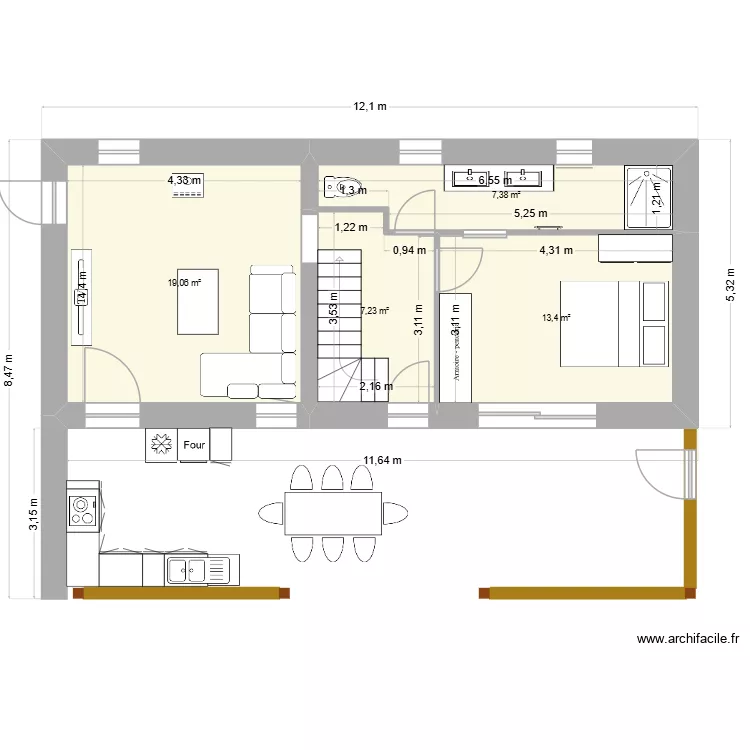 MAISON JACK. Plan de 