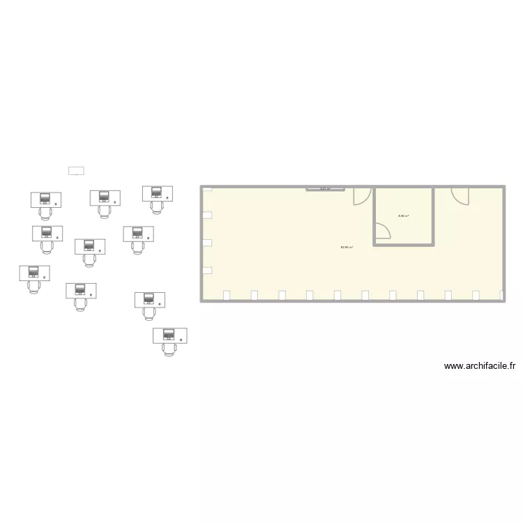 GSA - SCV1. Plan de 3 Pièces et 92 m² GSA - SCV1. Plan de 3 Pièces et 92 m²