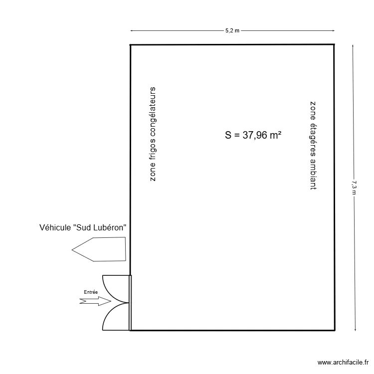 Local "Sud Lub&eacute;ron". Plan de 