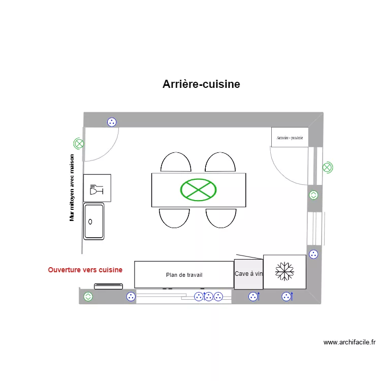 Arrière cuisine V0. Plan de Arrière cuisine V0. Plan de