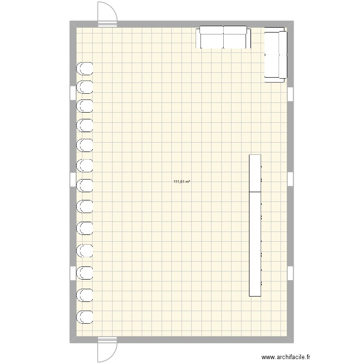 foyer. Plan de 1 pièce et 112 m2