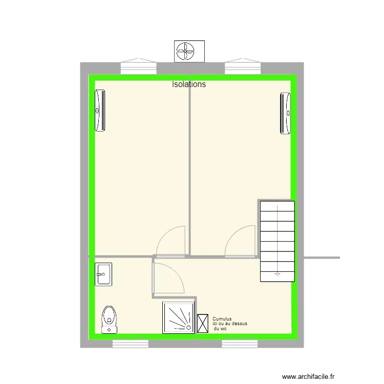 M&eacute;lanie &eacute;tage am&eacute;nag&eacute;. Plan de 