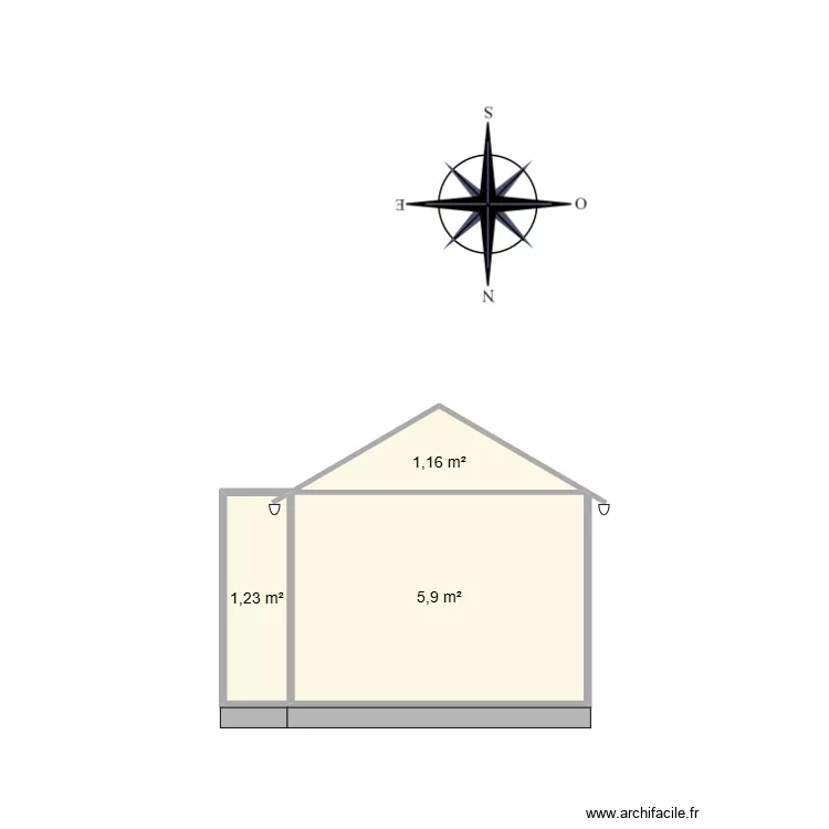 bazoches 410 DP3 COUPE EST OUEST. Plan de 3 et 8 m² bazoches 410 DP3 COUPE EST OUEST. Plan de 3 et 8 m²