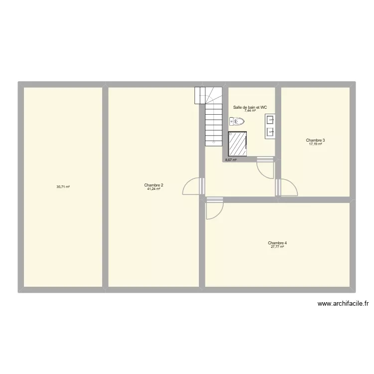 Chris & Marion Grenier. Plan de 6 pièces et 138 m²