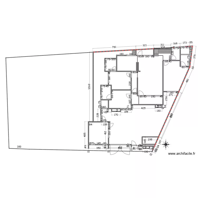 Hounmassè 01. Plan de 24 et 173 m² Hounmassè 01. Plan de 24 et 173 m²