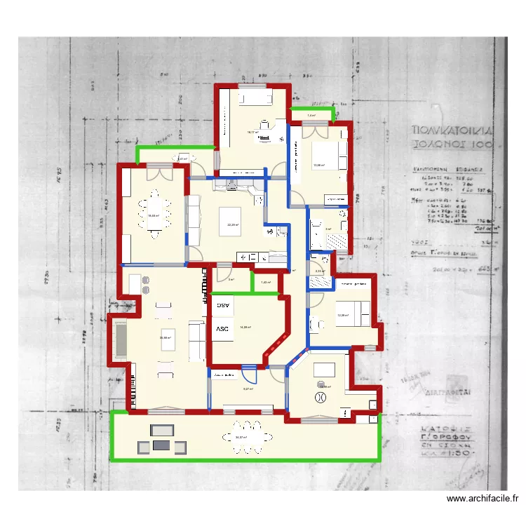 Solonos 100 - 1. Plan de 17 et 222 m² Solonos 100 - 1. Plan de 17 et 222 m²
