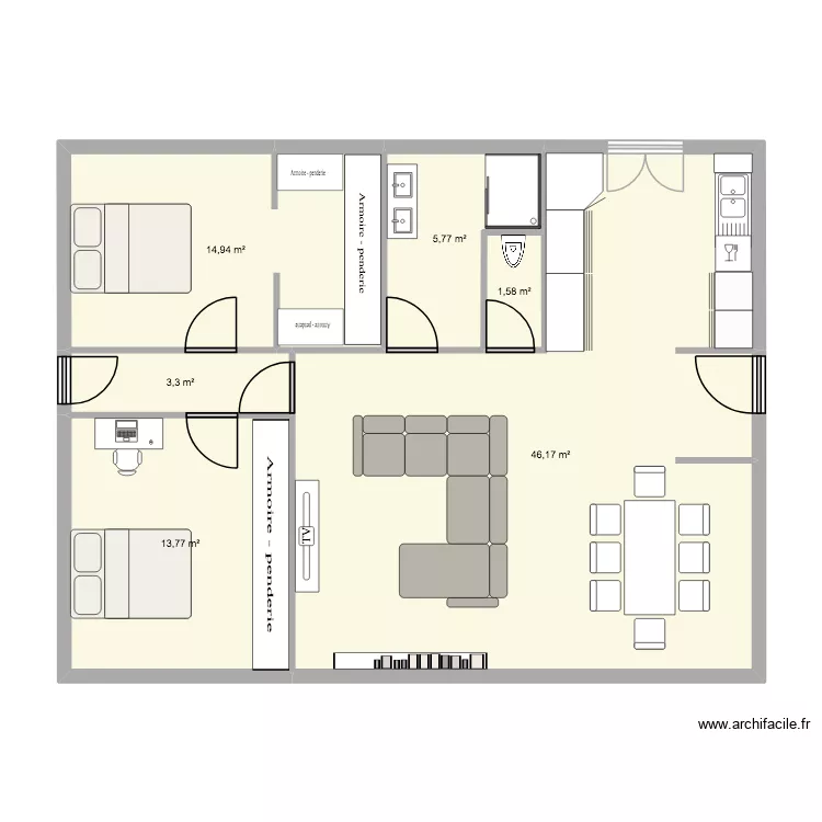 Castelginest. Plan de 6 et 86 m² Castelginest. Plan de 6 et 86 m²