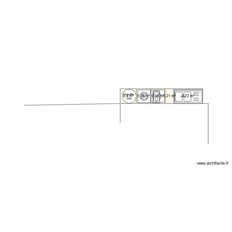 vue dessus 2. Plan de 5  et 2 m²
