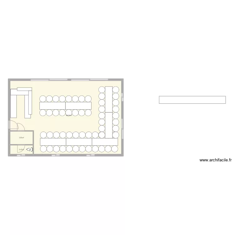 SALLE LAC DE MAROT  max 50 pers. Plan de 