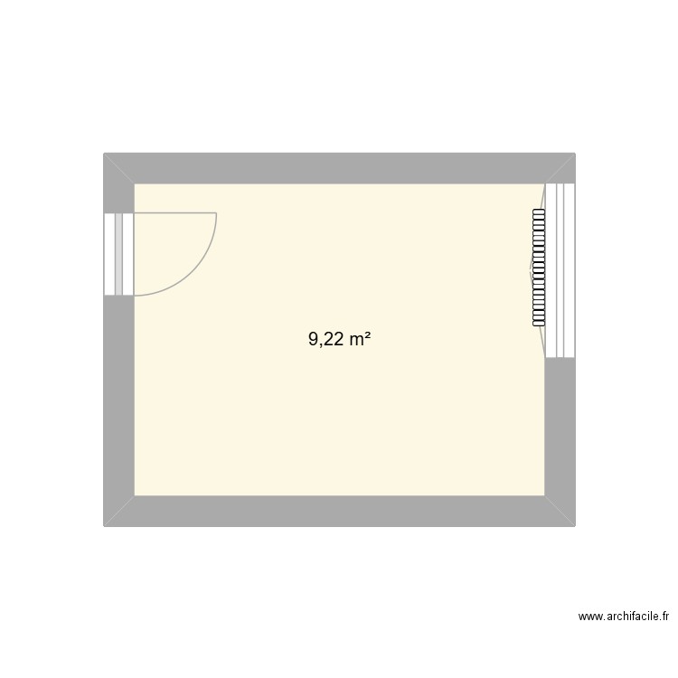 Plan petite chambre. Plan de 1 pièce et 9 m2