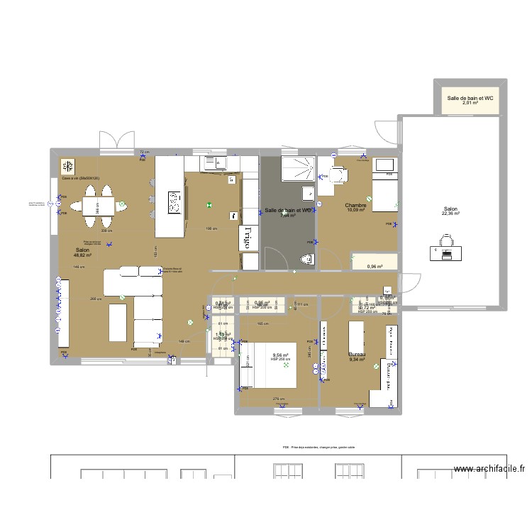 Puget-Ville v2. Plan de 13 pièces et 114 m2