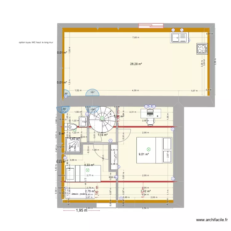 Etage Bodiguel middle + escalier central 8. Plan de 
