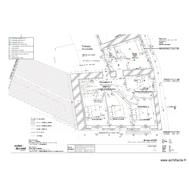 ROBIN_PLAN ELEC R+1_LE FUR_ST GUEN. Plan de ROBIN_PLAN ELEC R+1_LE FUR_ST GUEN. Plan de