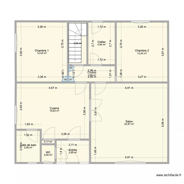 Plan aux c&ocirc;tes RG. Plan de 0 pièce et 0 m2