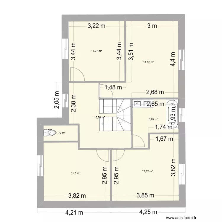 pham 3. Plan de 12 pièces et 209 m²