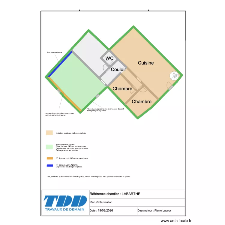 LABARTHE. Plan de 8 et 144 m² LABARTHE. Plan de 8 et 144 m²