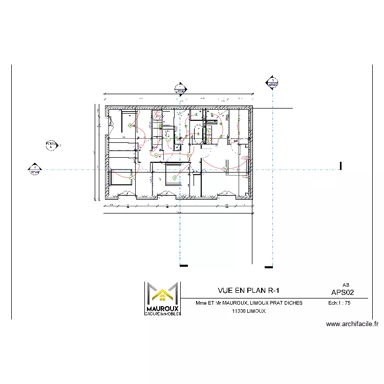 MAUROUX R+1. Plan de 