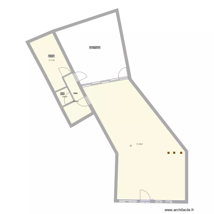 LE COIN DES FILLES VIDE 2. Plan de 4 et 92 m² LE COIN DES FILLES VIDE 2. Plan de 4 et 92 m²
