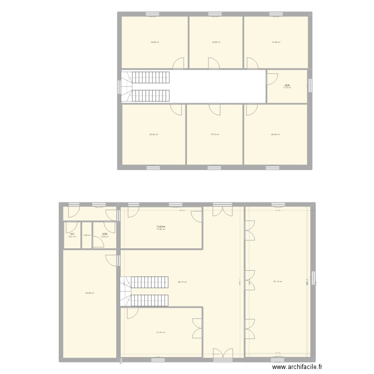 Maison Maubeuge. Plan de 15 pièces et 344 m2