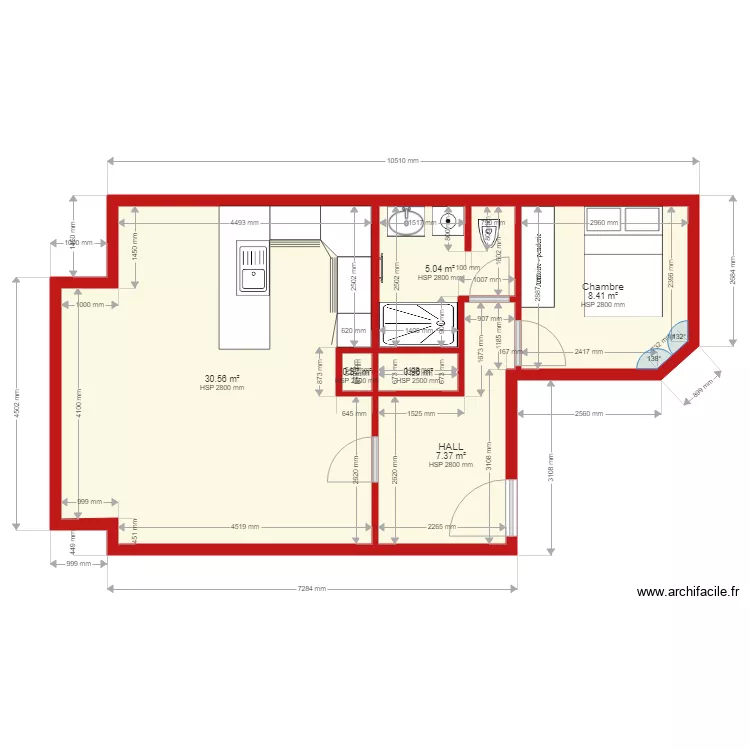 FLAT CENTRAL SITUATION PROJ. 2. Plan de 