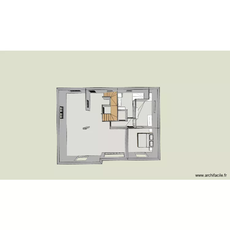 RDC MAISON RENO. Plan de 5  et 91 m²