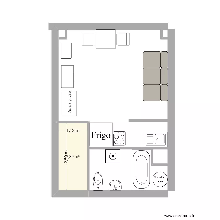 Menton 2. Plan de 1 et 3 m² Menton 2. Plan de 1 et 3 m²