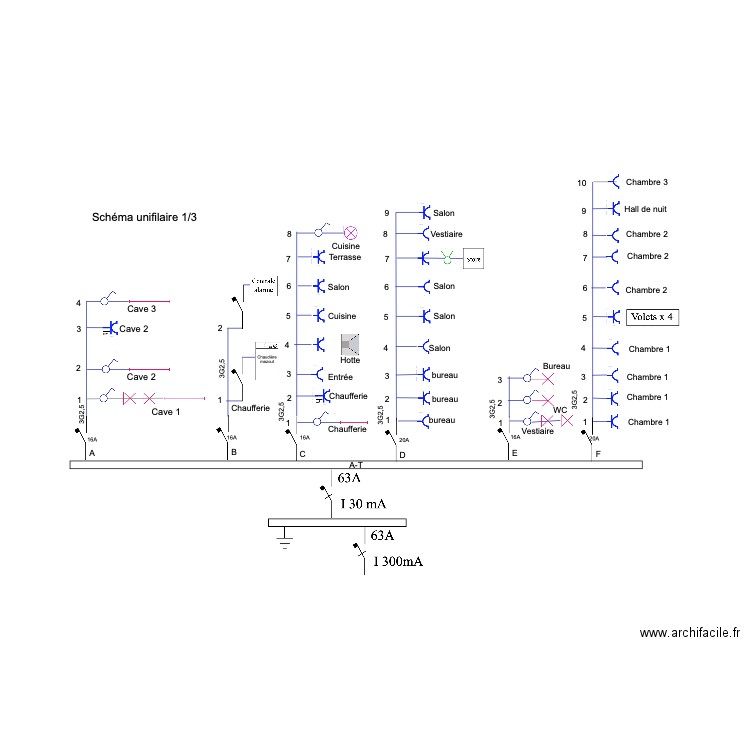 Filaire 1c. Plan de 0 pièce et 0 m2