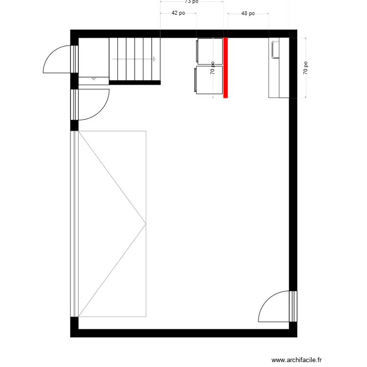 JF Bertrand garage. Plan de 1 et 54 m² JF Bertrand garage. Plan de 1 et 54 m²