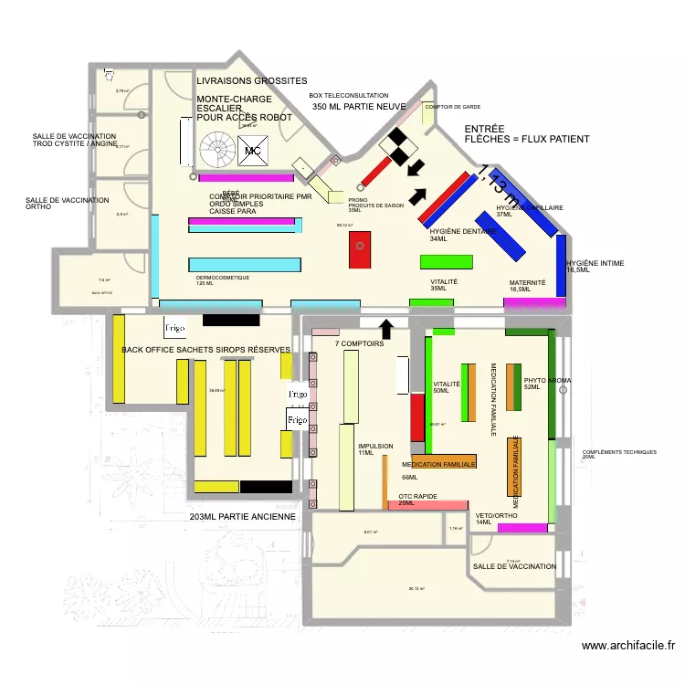 Plan pharmacie Enti&egrave;re 11. Plan de 