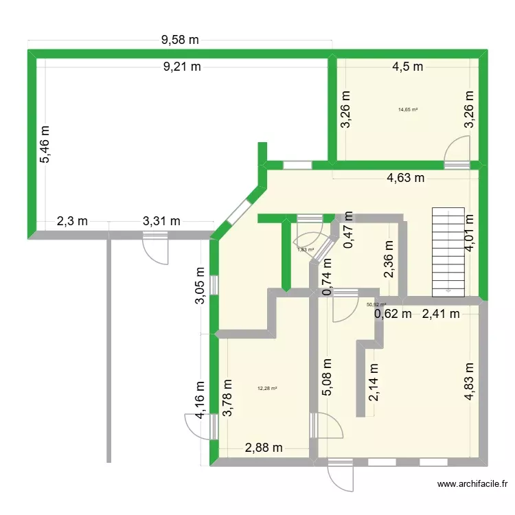 Maison. Plan de 4 Pièces et 80 m² Maison. Plan de 4 Pièces et 80 m²