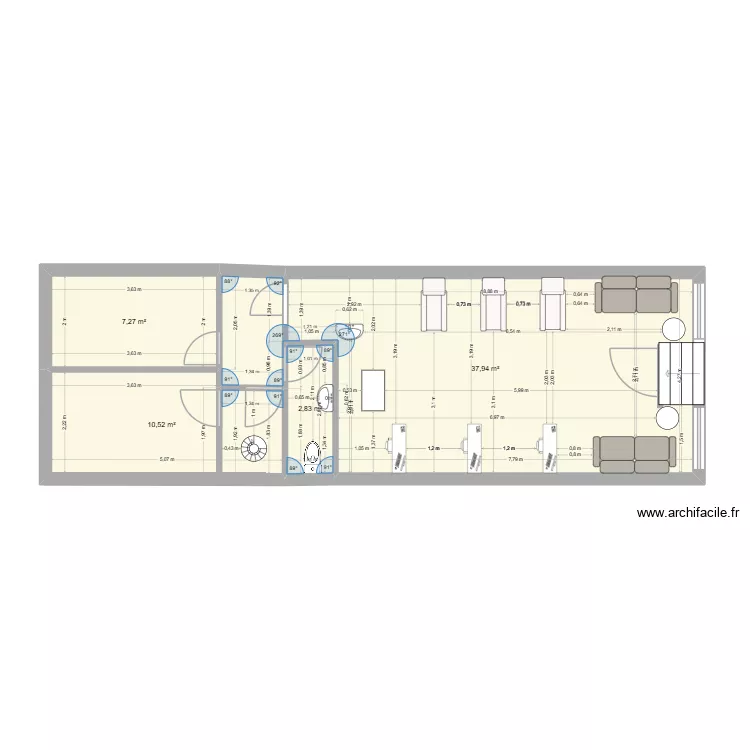 PlanAmenagementCote. Plan de 4 Pièces et 59 m² PlanAmenagementCote. Plan de 4 Pièces et 59 m²