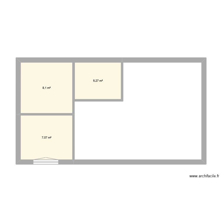 maison. Plan de 3 pièces et 20 m2