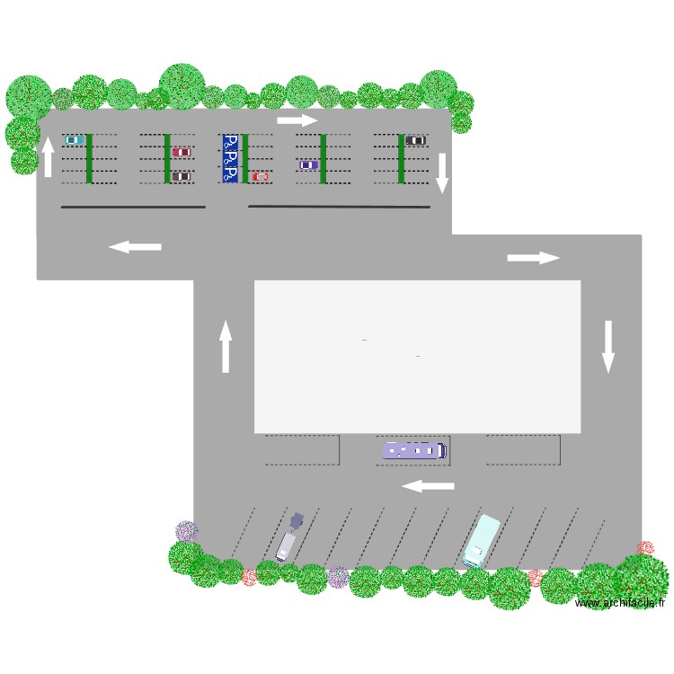 centre. Plan de 2 pièces et 2287 m2