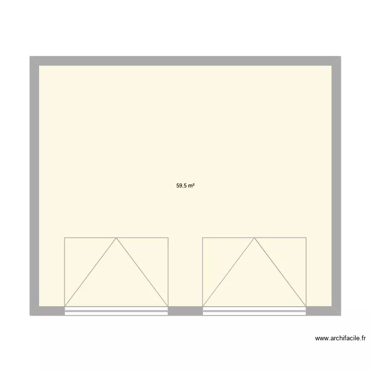 garage. Plan de 1 Pièce et 60 m² garage. Plan de 1 Pièce et 60 m²