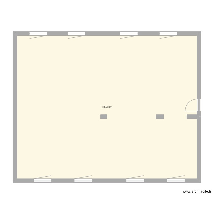 cabinet 120m². Plan de 1 pièce et 115 m2