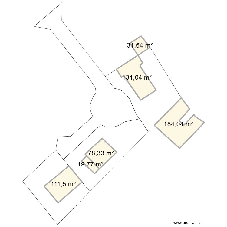 Plan lotissement. Plan de 6 pièces et 556 m2