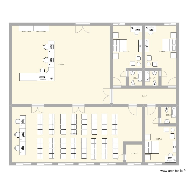 Appartement Jolan MANOURY. Plan de 10 pièces et 194 m2